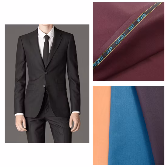 Four Colour Mini Design Wool Fabric for Man Jacket