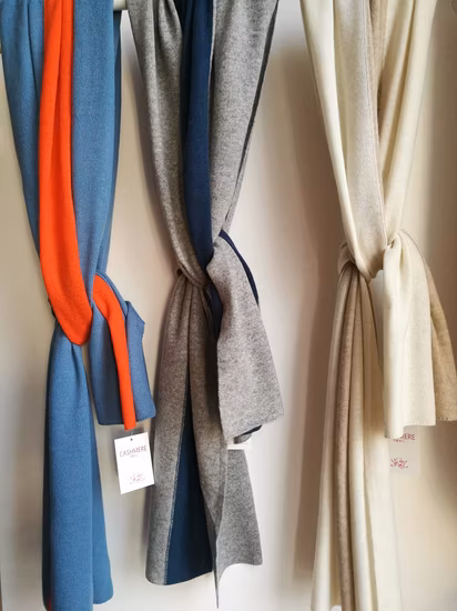 Cashmere Knitted ABA Stripes Scarf